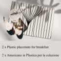 Set 2 tovagliette americane lavabili design vintage 42x30 Art Déco Vendita