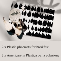 Set 2 tovagliette americane da colazione stile moderno 42x30cm Queen Vendita