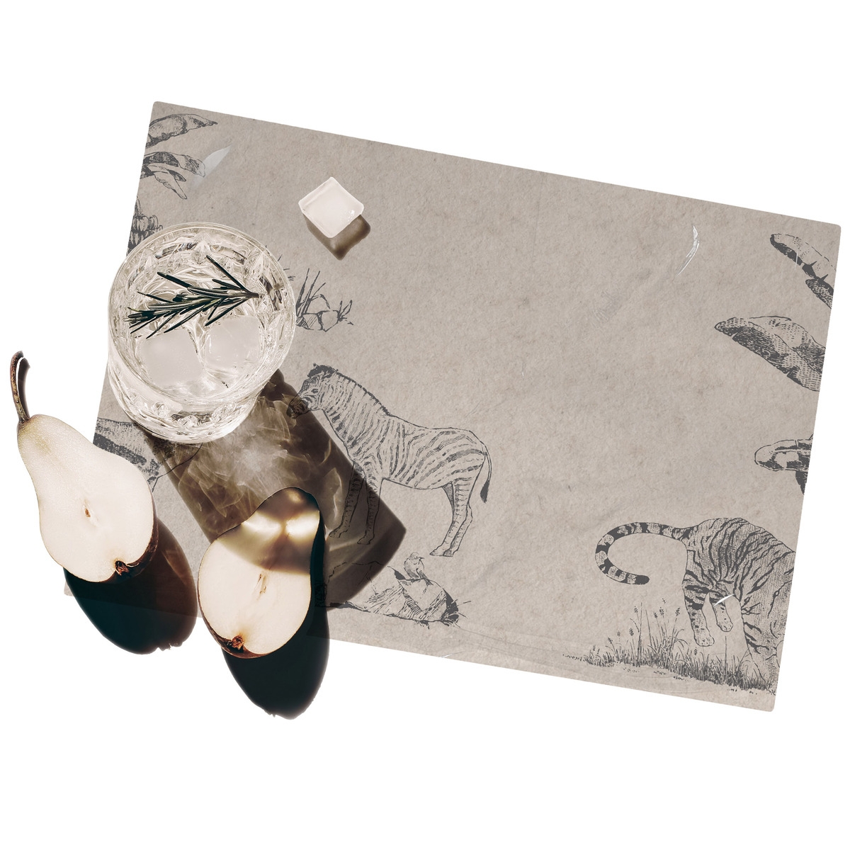 Set 2 tovagliette americane da colazione stile vintage naturale Savana Promozione Set 2 tovagliette americane da colazione stile vintage naturale Savana Promozione