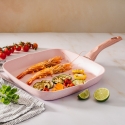 Set di pentole e padelle antiaderenti 13 pezzi granito rosa Stonerose Scelta