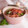 Set di pentole e padelle antiaderenti 13 pezzi granito rosa Stonerose Misure