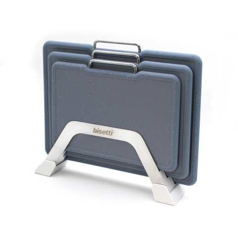 Set de 3 planches à découper en plastique effet granite Bisetti Pierre Gourmet Promotion