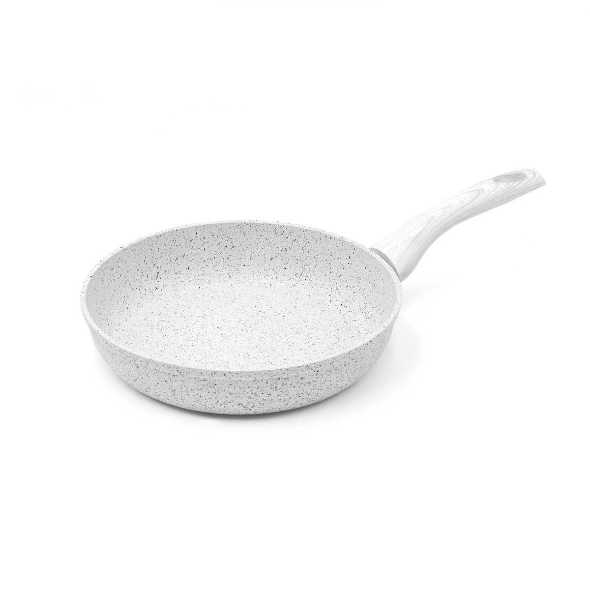 Poêle 24 cm en aluminium antiadhésive avec manche en bois blanc Stonewhite Promotion Poêle 24 cm en aluminium antiadhésive avec manche en bois blanc Stonewhite Promotion