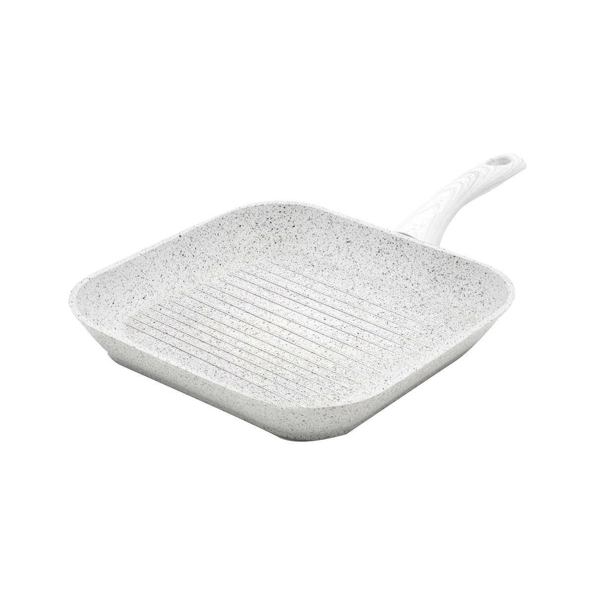 Bistecchiera antiaderente 28x28cm con manico legno bianco Stonewhite Promozione Bistecchiera antiaderente 28x28cm con manico legno bianco Stonewhite Promozione
