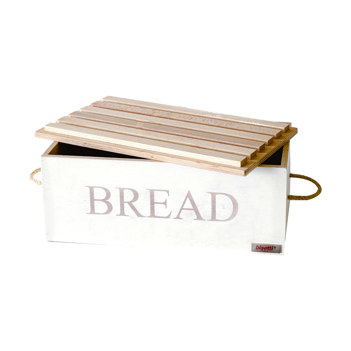Brotkasten mit Holzschneidebrett Bisetti Stonewhite Aktion Brotkasten mit Holzschneidebrett Bisetti Stonewhite Aktion