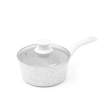Casseruola 18cm antiaderente con manico legno bianco Bisetti Stonewhite Promozione