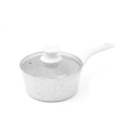 Casseruola 18cm antiaderente con manico legno bianco Bisetti Stonewhite Promozione