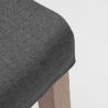 Sedia in legno imbottita stile henriksdal per cucina sala da pranzo Comfort 