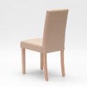Sedia in legno imbottita stile henriksdal per cucina sala da pranzo Comfort 