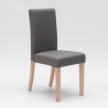 Sedia in legno imbottita stile henriksdal per cucina sala da pranzo Comfort 