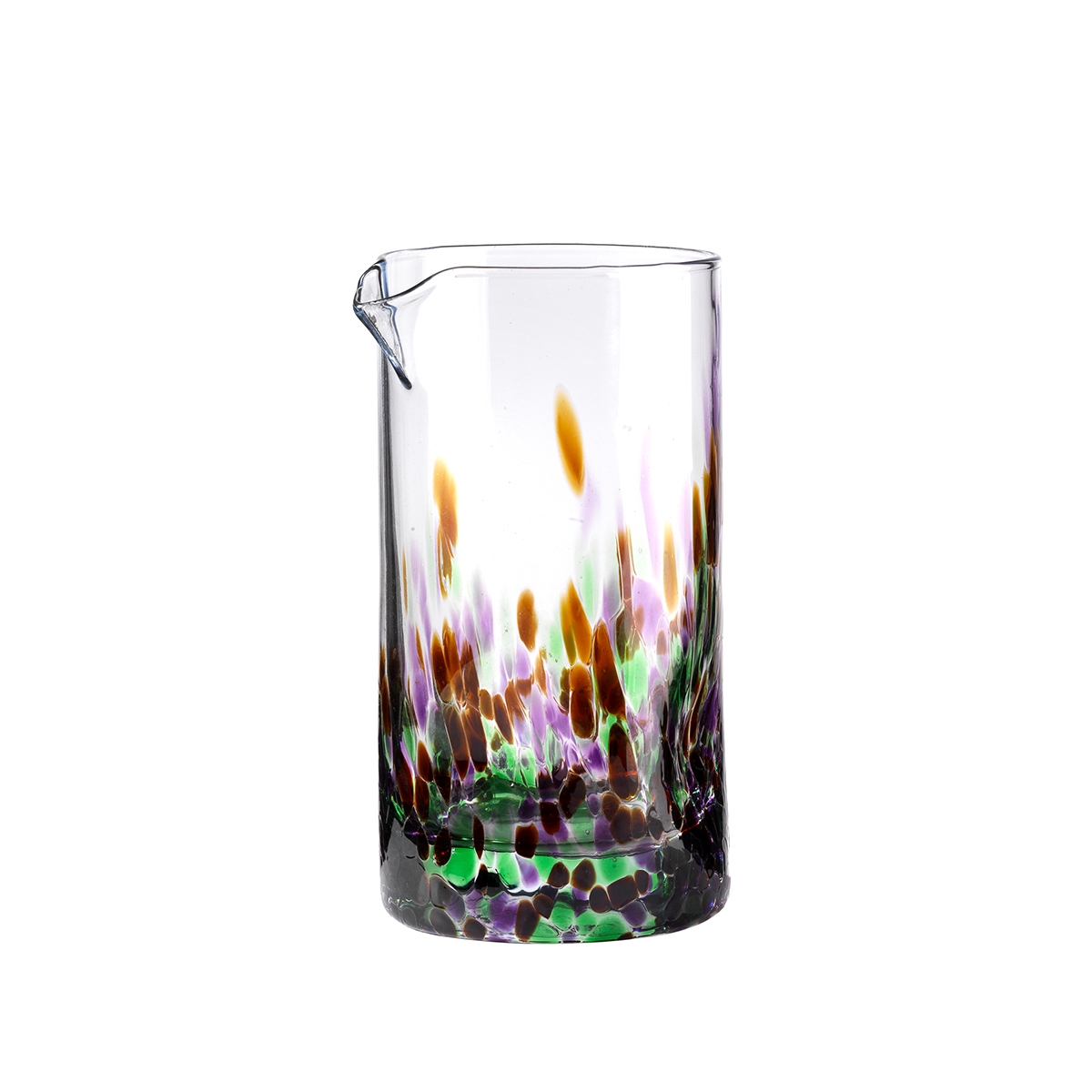 Glaswasserkrug 0,5L mehrfarbig 15cm Banderoles Aktion Glaswasserkrug 0,5L mehrfarbig 15cm Banderoles Aktion
