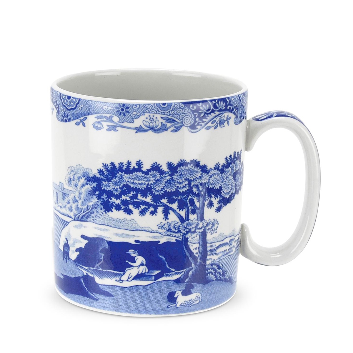 Ensemble de 4 tasses en porcelaine avec soucoupes décorées style anglais Blue Italian Promotion Ensemble de 4 tasses en porcelaine avec soucoupes décorées style anglais Blue Italian Promotion