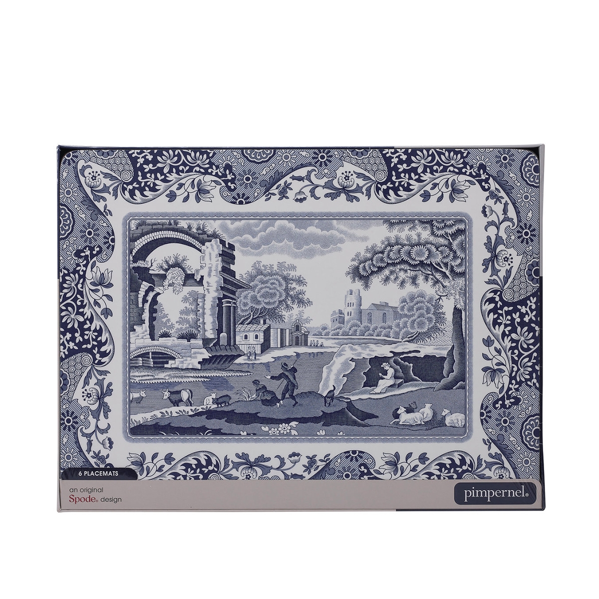 Set de 6 sets de table rigides Blue Italian style anglais 30,5x23 cm Promotion Set de 6 sets de table rigides Blue Italian style anglais 30,5x23 cm Promotion