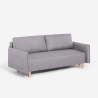 Canapé-lit 2 places style scandinave dossier inclinable Chara Vente
