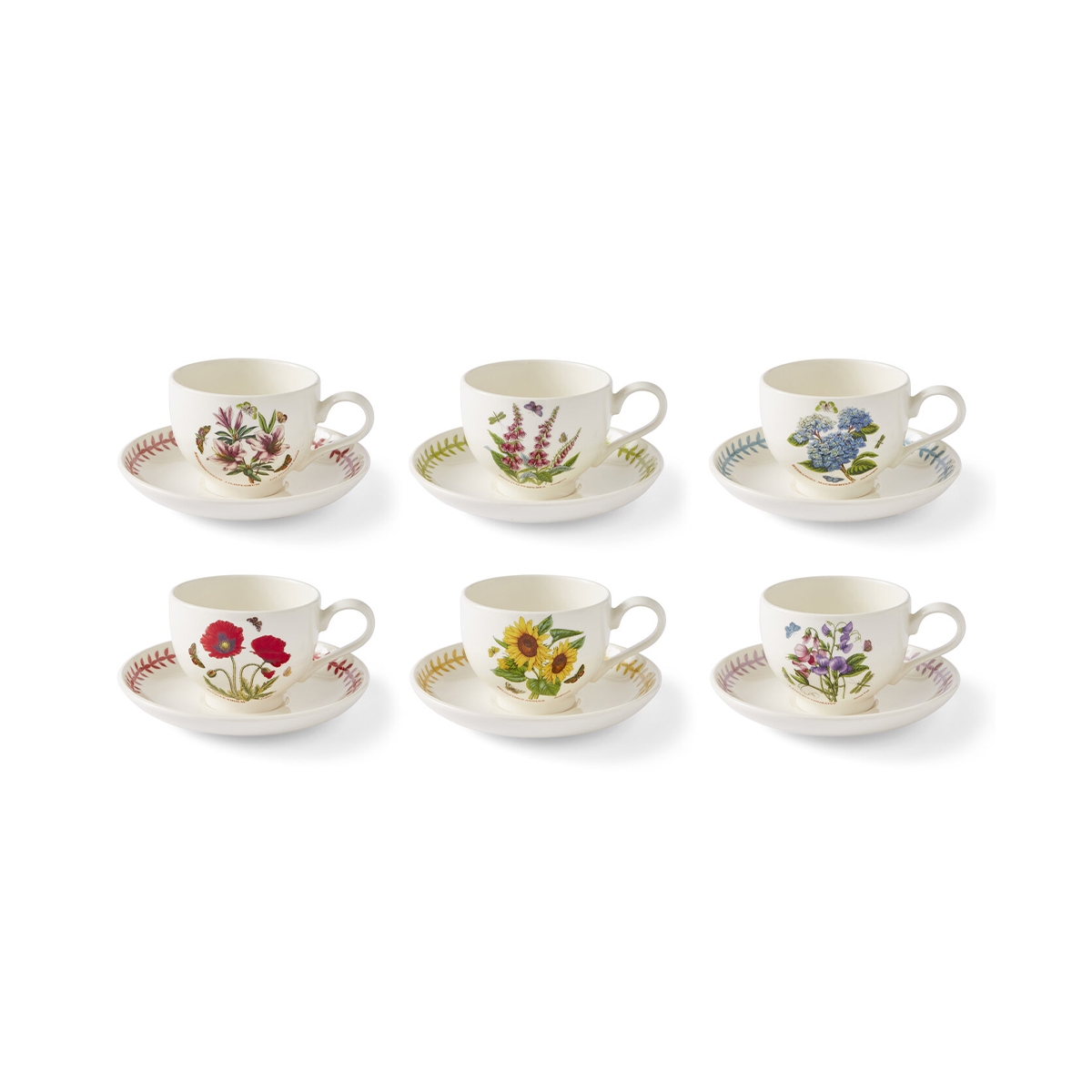 Set di 6 tazze da colazione in porcellana Portmeirion Botanic Garden Meadow Promozione Set di 6 tazze da colazione in porcellana Portmeirion Botanic Garden Meadow Promozione