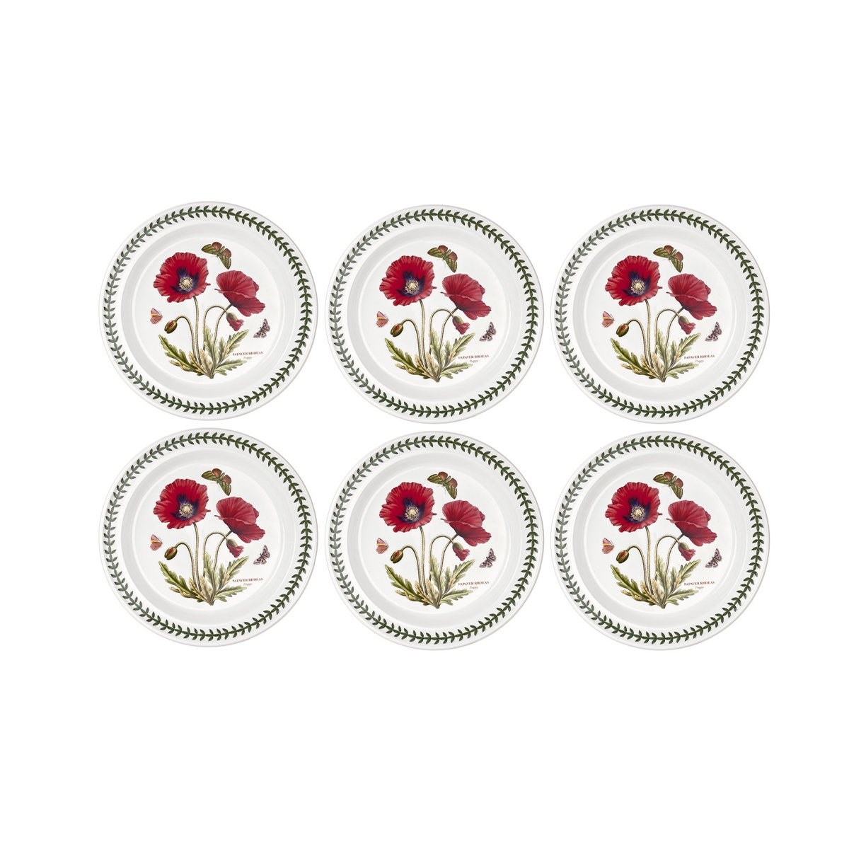 Set di 6 piatti piani 26,7cm in porcellana Portmeirion Botanic Garden Promozione Set di 6 piatti piani 26,7cm in porcellana Portmeirion Botanic Garden Promozione