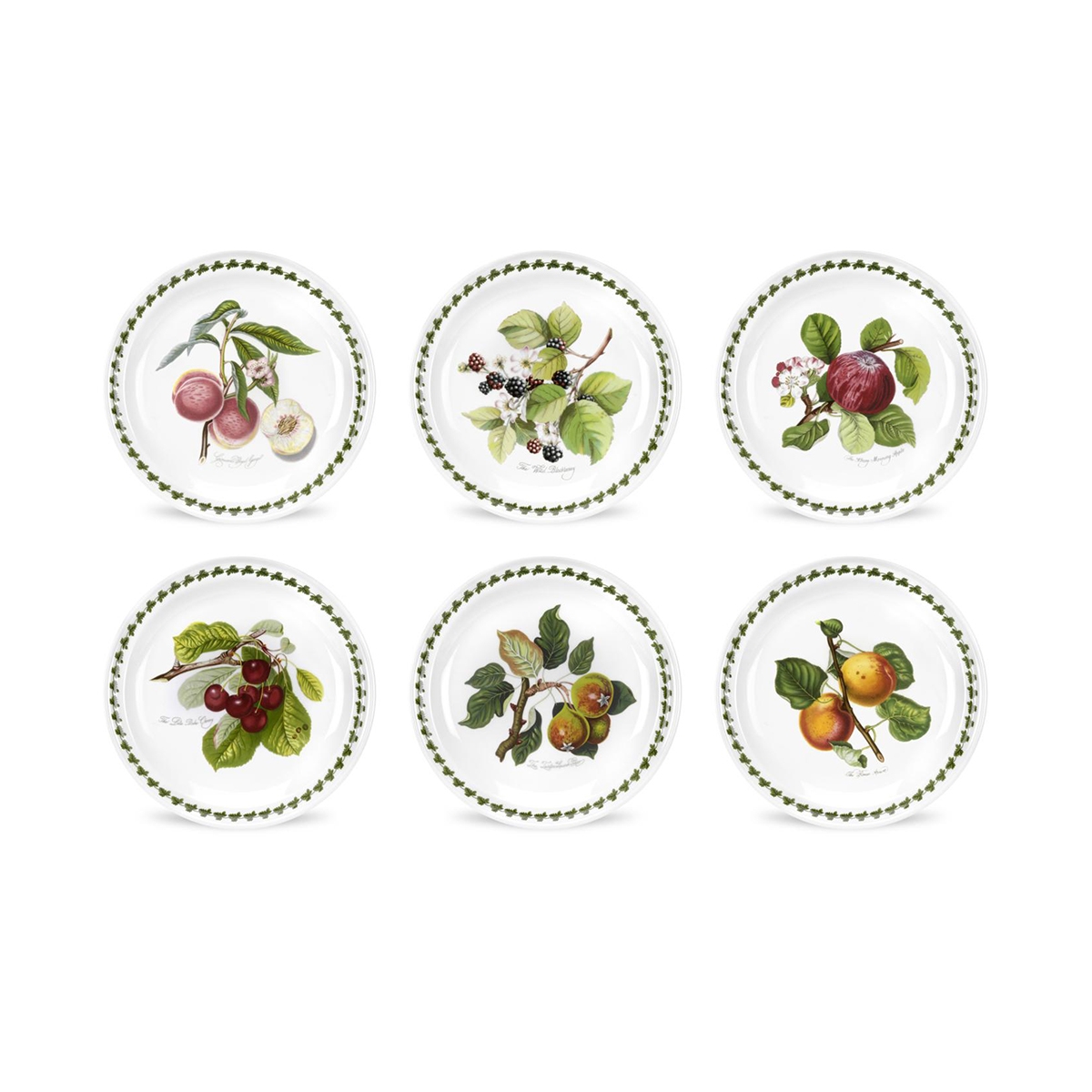 Set di 6 piatti piani in porcellana 20cm Portmeirion Pomona Promozione Set di 6 piatti piani in porcellana 20cm Portmeirion Pomona Promozione