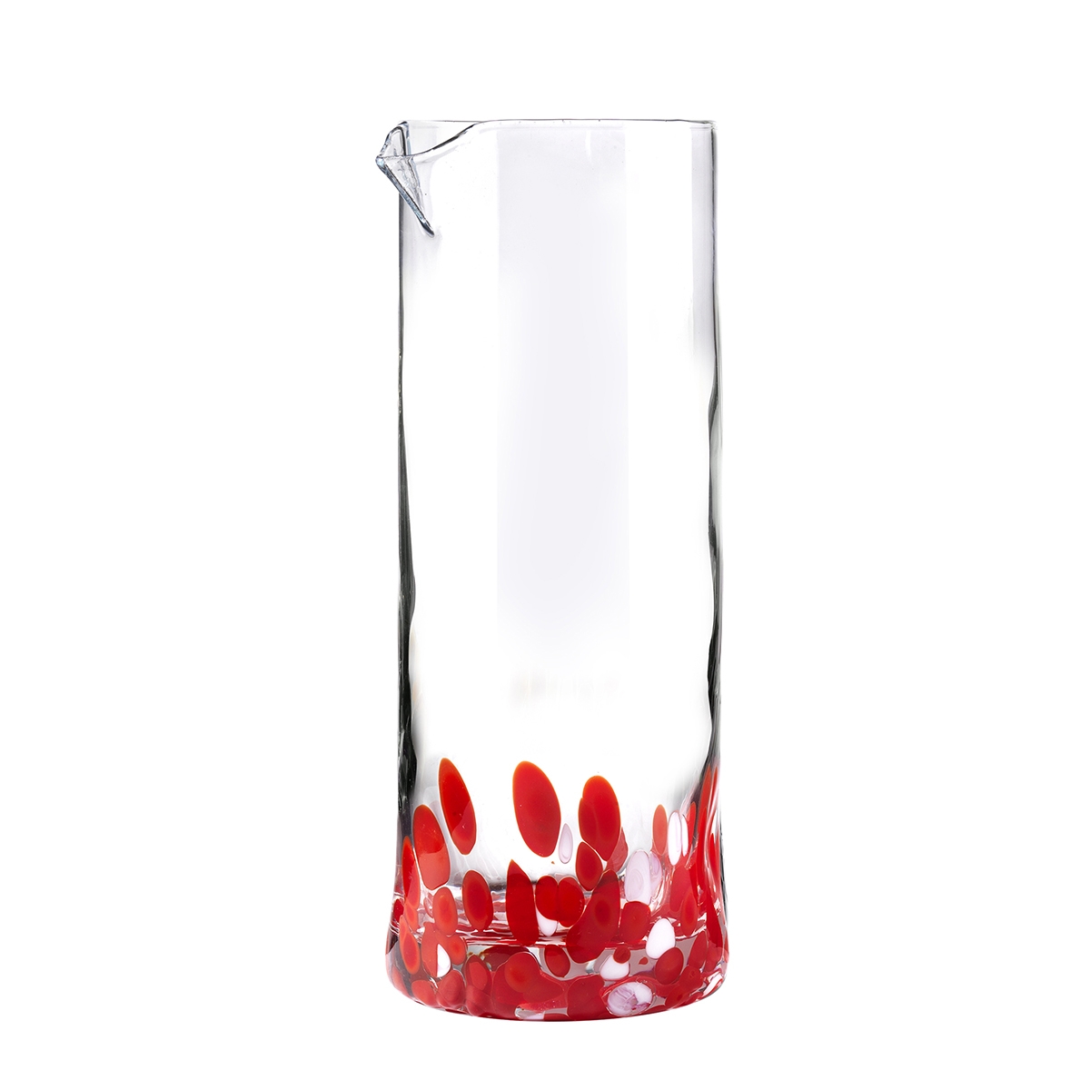 Glaskaraffe 0,9 L mit roten Verzierungen 21 cm Venise Aktion Glaskaraffe 0,9 L mit roten Verzierungen 21 cm Venise Aktion