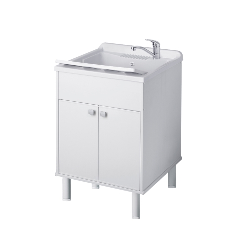 Mobile lavatoio da esterno in PVC con vasca e 2 ante Negrari 9052K Promozione