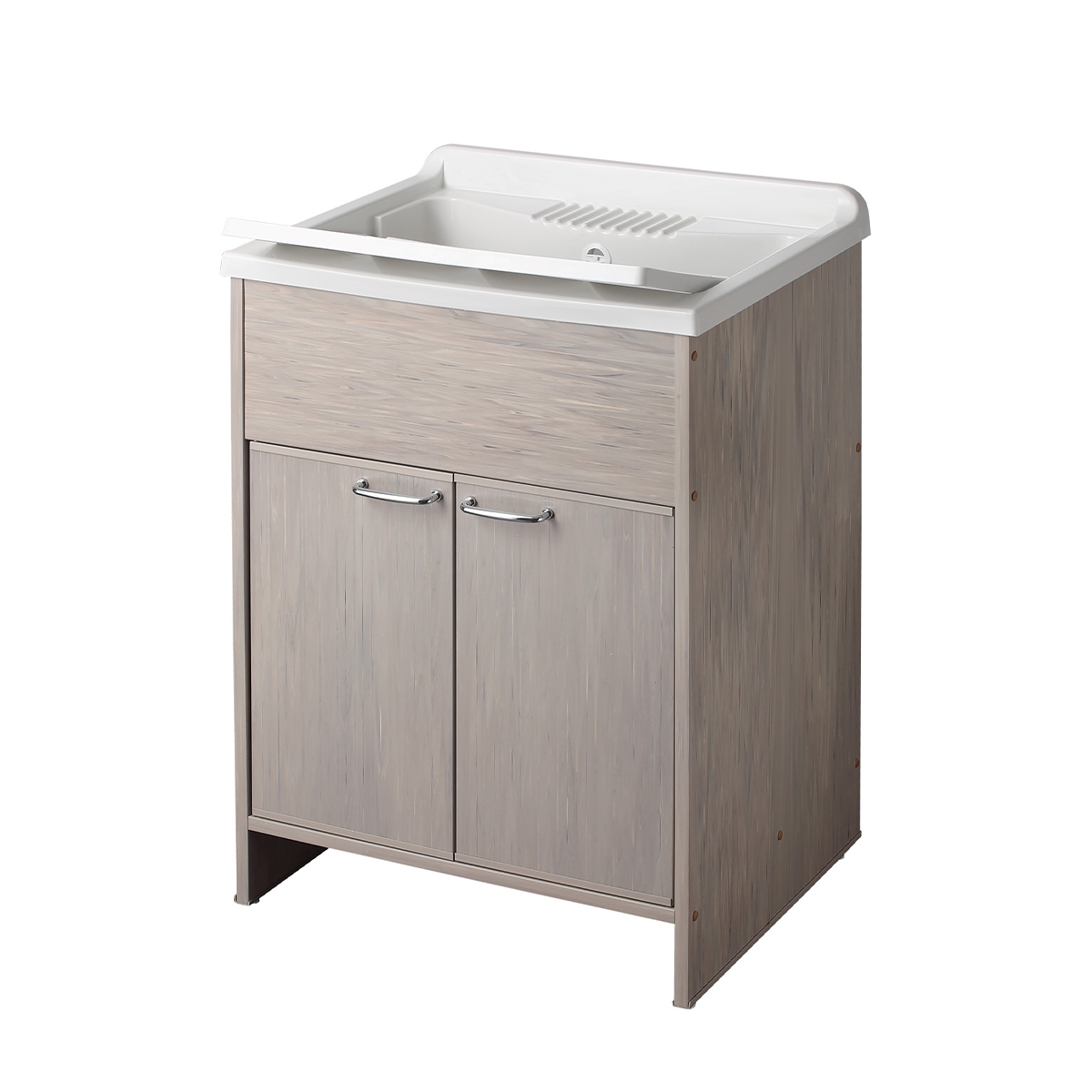 Meuble lave-main PVC aspect bois de chêne avec 2 portes et cuve Negrari 9002KR Promotion Meuble lave-main PVC aspect bois de chêne avec 2 portes et cuve Negrari 9002KR Promotion