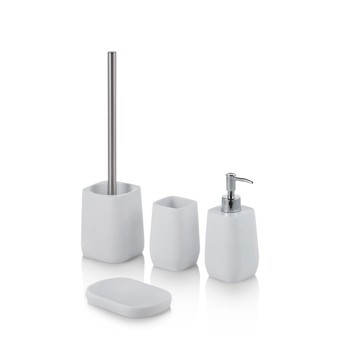 Set accessori da bagno in resina bianco Capua Promozione Set accessori da bagno in resina bianco Capua Promozione