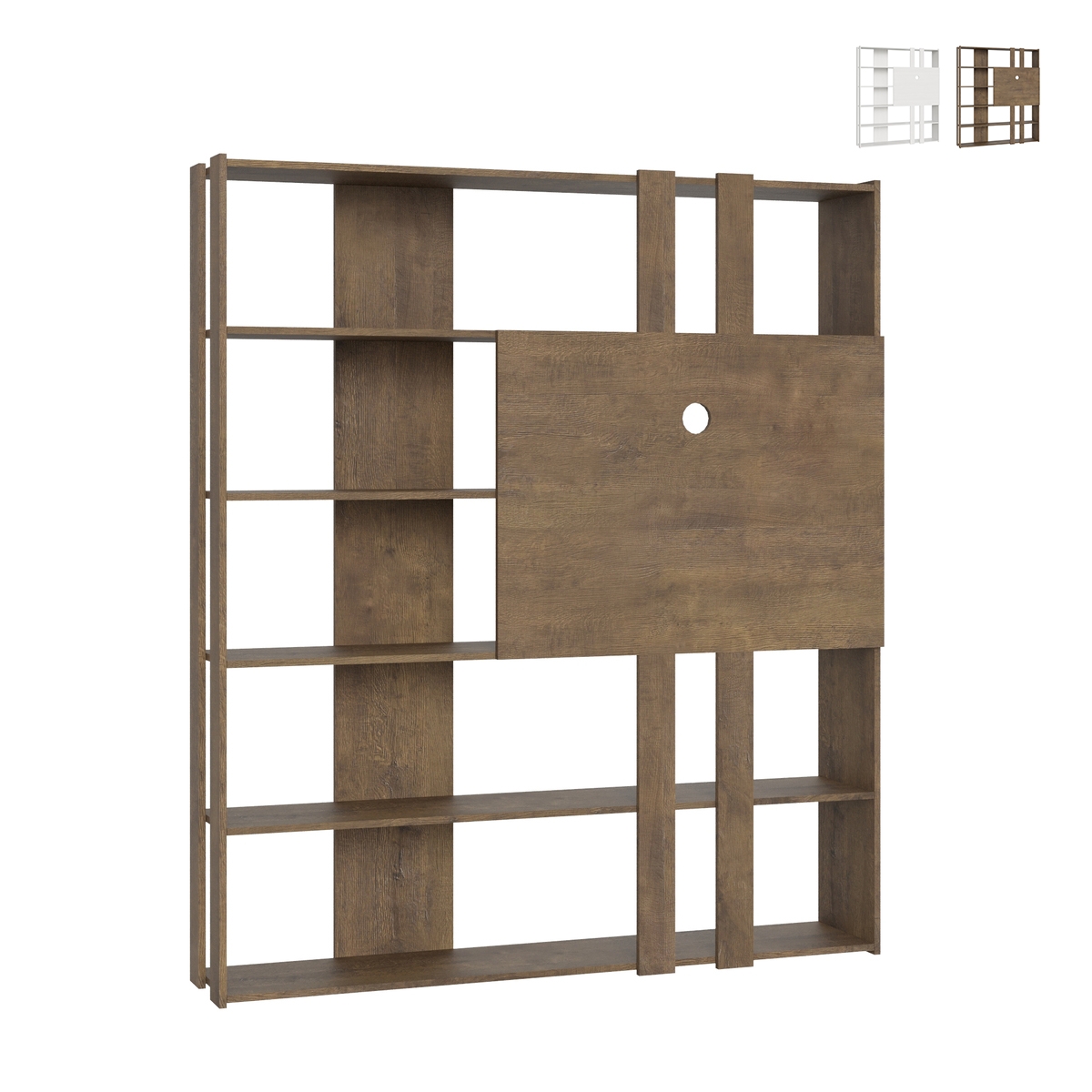 Libreria con porta TV 6 ripiani design moderno 178x36x204 Kato L Promozione Libreria con porta TV 6 ripiani design moderno 178x36x204 Kato L Promozione