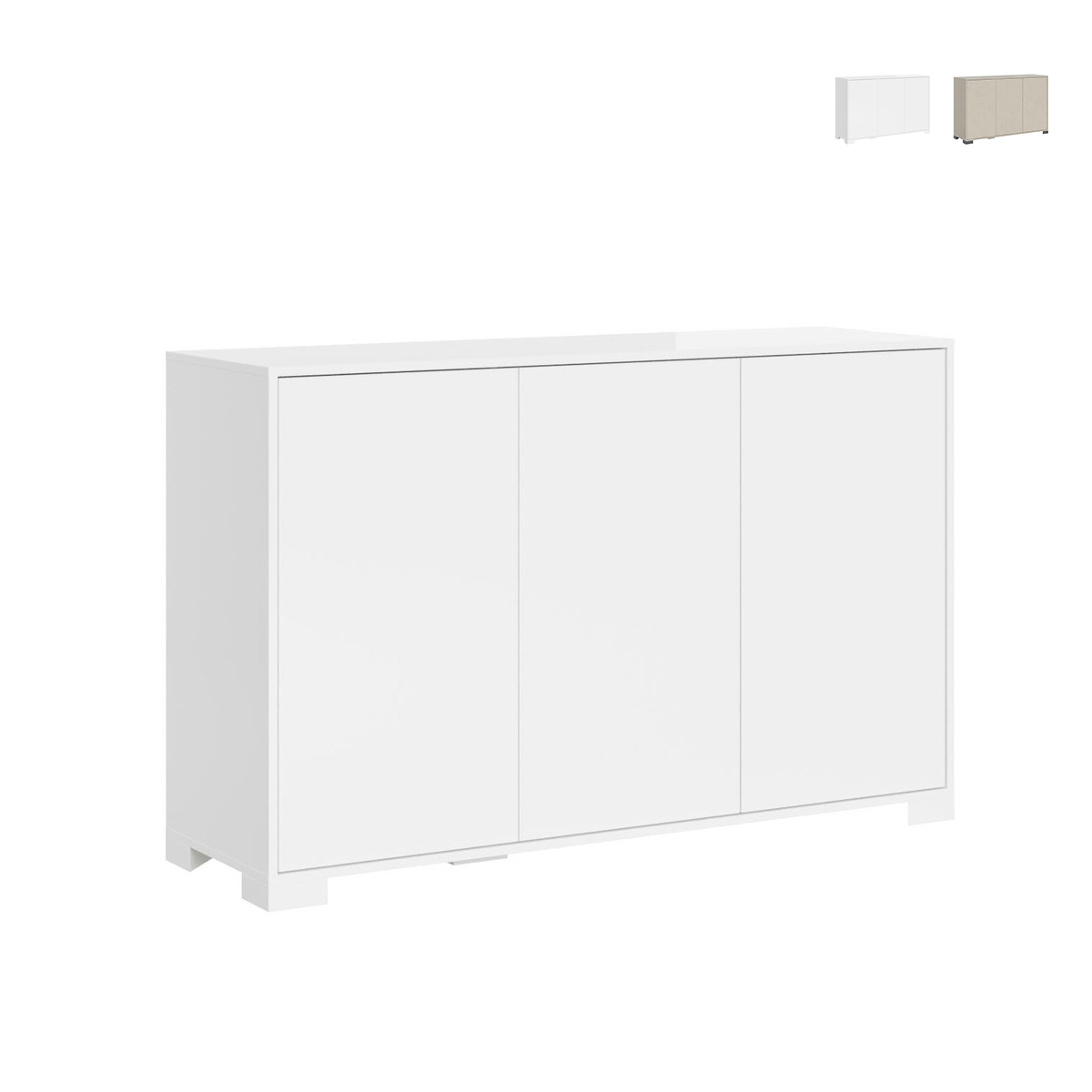 Buffet moderne 3 portes pour salon cuisine 130x40x83 Lumina Promotion Buffet moderne 3 portes pour salon cuisine 130x40x83 Lumina Promotion