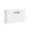 Madia 3 ante design moderno con vetro fumé 130x40x81 Riflesso Sconti
