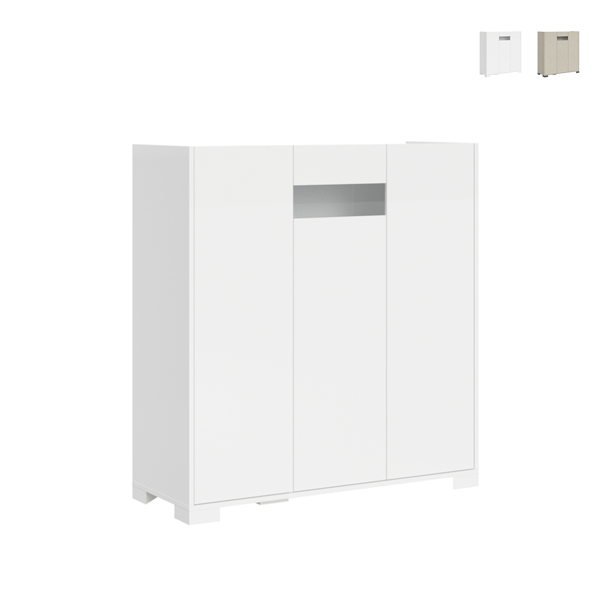 Hoher Schrank 3-türig, platzsparend 103x35x110, modernes Rauchglas, Riflesso Aktion Hoher Schrank 3-türig, platzsparend 103x35x110, modernes Rauchglas, Riflesso Aktion