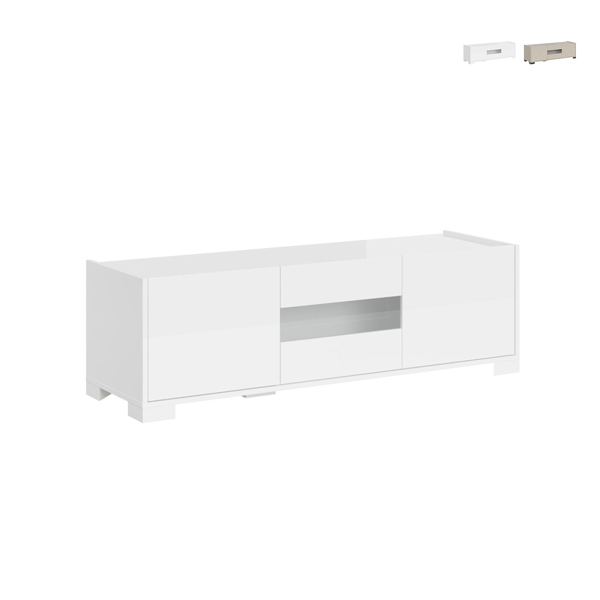 Meuble TV 3 portes 130x40x40 moderne pour salon Riflesso Promotion Meuble TV 3 portes 130x40x40 moderne pour salon Riflesso Promotion