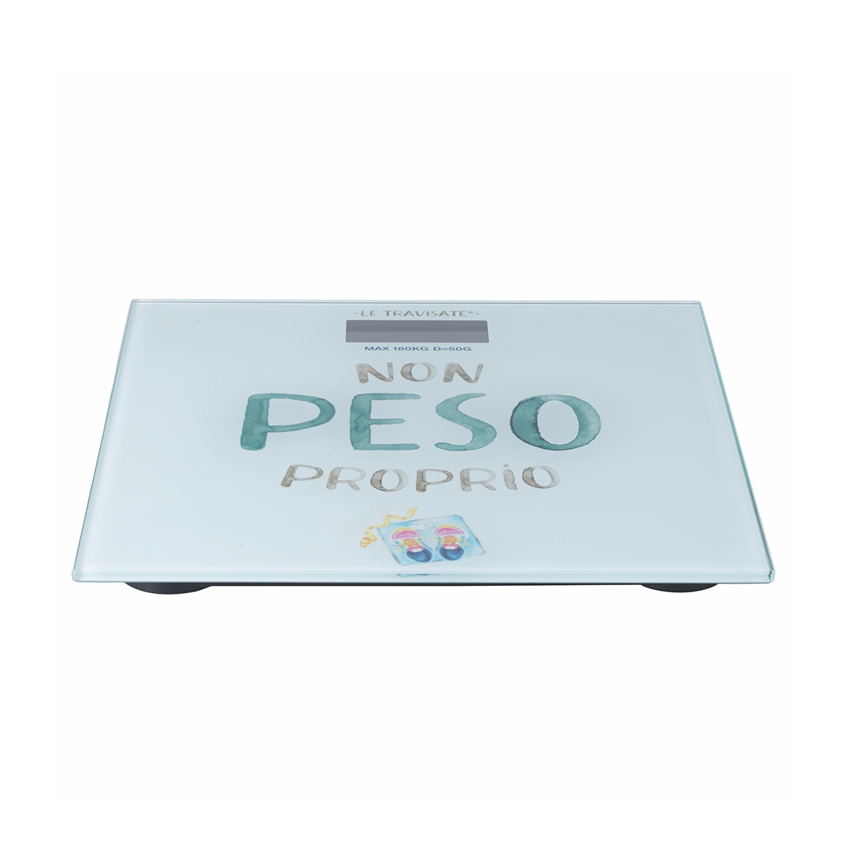 Bilancia digitale pesapersone 180kg design in vetro Le Travisate Promozione Bilancia digitale pesapersone 180kg design in vetro Le Travisate Promozione