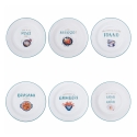 Set 6 piatti piani in ceramica decorazione assortita Le Travisate Promozione
