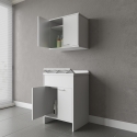 Composizione lavanderia con mobile e pensile a 2 ante COMP 2 Negrari Promozione