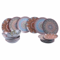 Set 18 pezzi da tavola porcellana piatti decorati stile esotico Casablanca Promozione