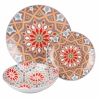 Set 18 pezzi da tavola porcellana piatti decorati stile esotico Casablanca Vendita