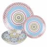Set 18 pezzi da tavola porcellana piatti decorati stile esotico Casablanca Saldi