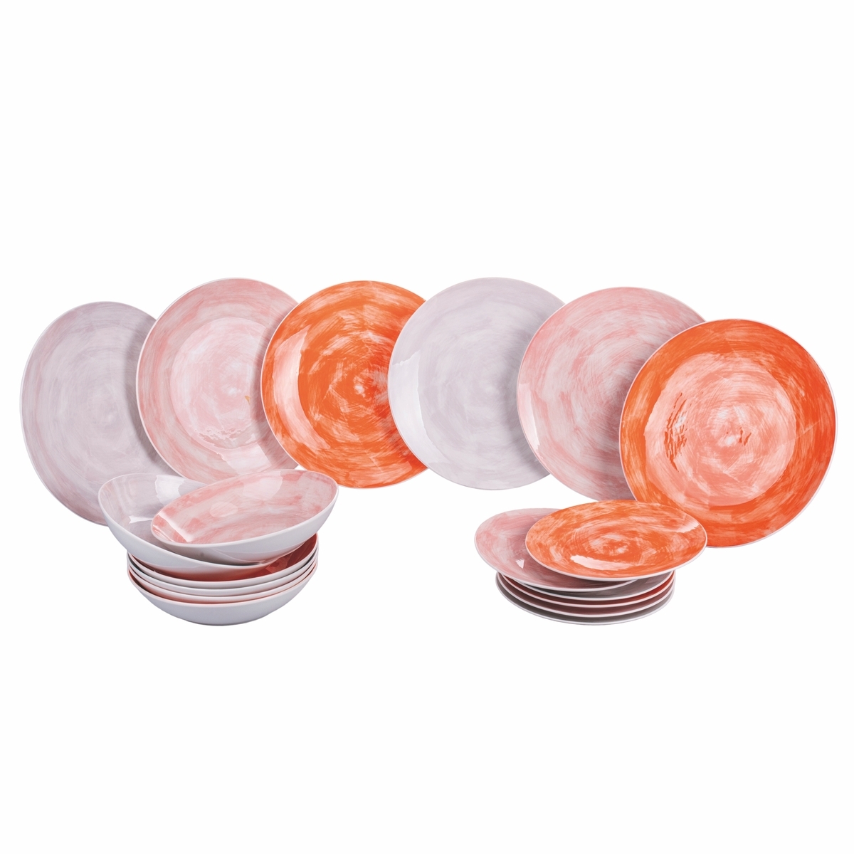 Set 18 pezzi da tavola piatti ceramica stile naturale foliage Fall City Promozione Set 18 pezzi da tavola piatti ceramica stile naturale foliage Fall City Promozione