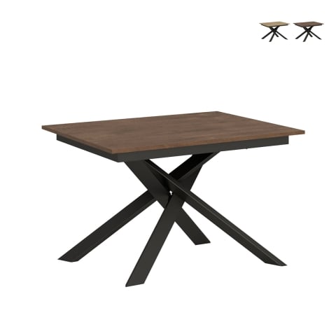 Table extensible salle à manger cuisine 8 personnes 90×120-180 Ganty Promotion