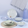 Service de table 18 pièces en porcelaine style naturel Spring City Vente