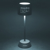 Lampada LED nera da tavolo touch ricaricabile e regolabile Victionary Sconti