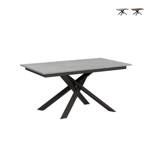 Erweiterbarer Tisch modernes Design 10 Personen 90×160-220 Ganty Aktion