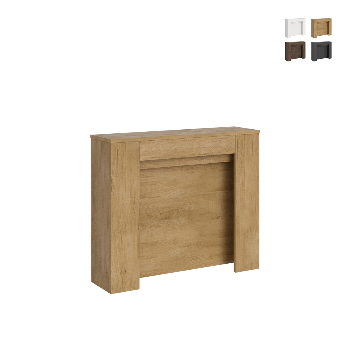 Ausziehbare Konsole für Eingangsbereich und Esszimmer, Platz für 10 Personen, 90×25-211, Modell Kiba Lagerbestand Ausziehbare Konsole für Eingangsbereich und Esszimmer, Platz für 10 Personen, 90×25-211, Modell Kiba Lagerbestand