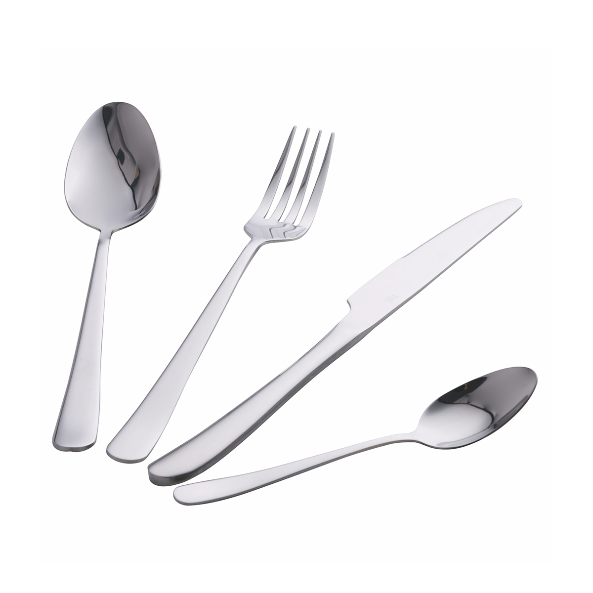 24-teiliges Besteckset aus glänzendem Edelstahl Silber Round Aktion 24-teiliges Besteckset aus glänzendem Edelstahl Silber Round Aktion