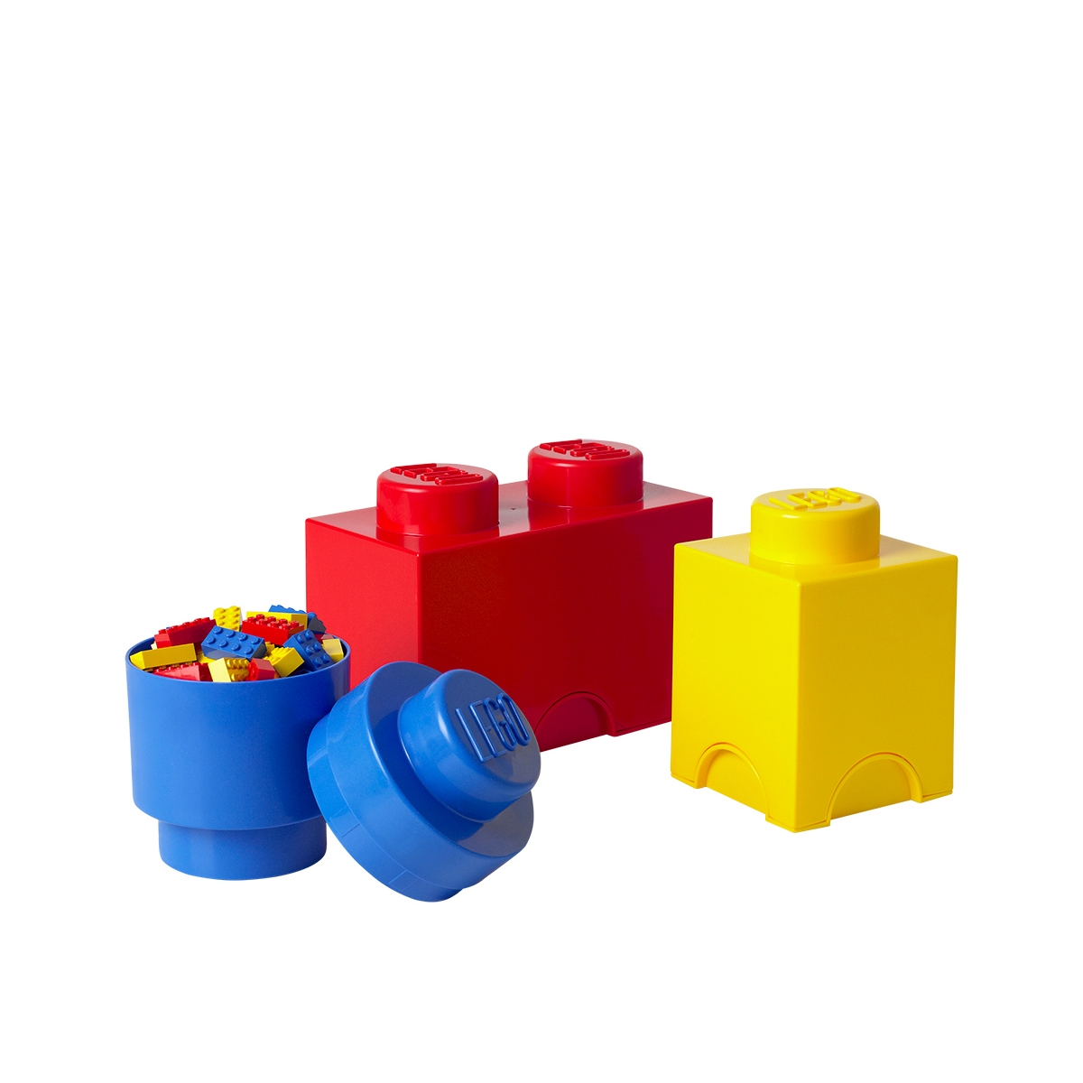 Set 3 contenitori blu rosso giallo LEGO Storage Brick Multi Pack Promozione Set 3 contenitori blu rosso giallo LEGO Storage Brick Multi Pack Promozione