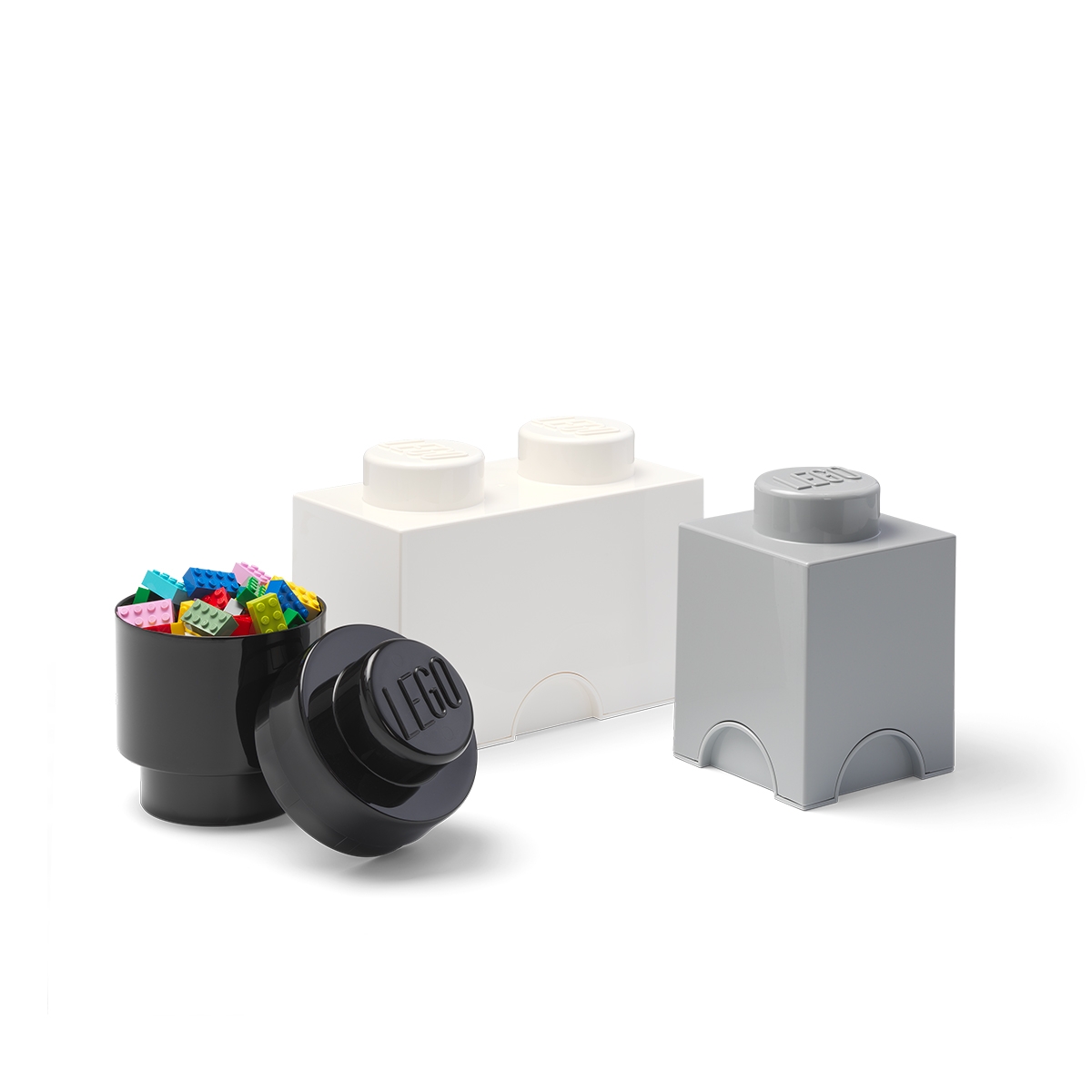 Set 3 contenitori bianco nero grigio LEGO Storage Brick Multi Pack Promozione Set 3 contenitori bianco nero grigio LEGO Storage Brick Multi Pack Promozione