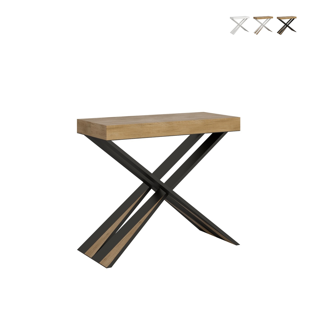 Consolle allungabile design moderno 10 persone 90x40-196 Diago Small Sconti Consolle allungabile design moderno 10 persone 90x40-196 Diago Small Sconti