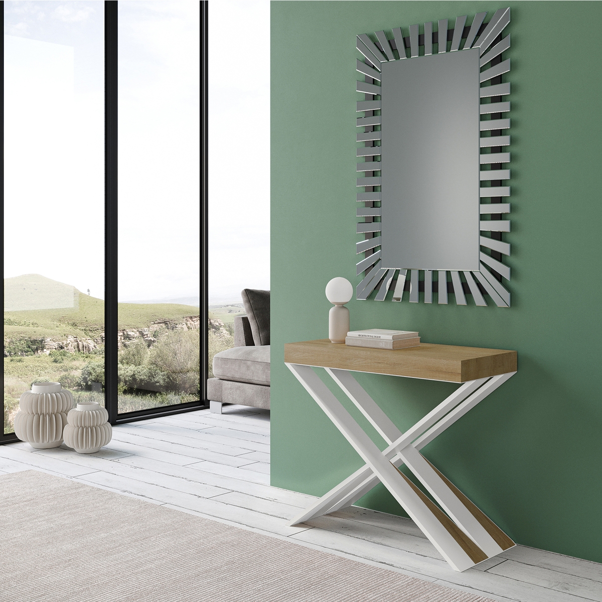 Ausziehbarer Konsolentisch, modernes Design, kompakt, für 10 Personen, 90x40-300 Diago Verkauf Ausziehbarer Konsolentisch, modernes Design, kompakt, für 10 Personen, 90x40-300 Diago Verkauf