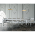 Consolle allungabile bianco stile classico 14 persone 90x48-308 Sciabola Saldi