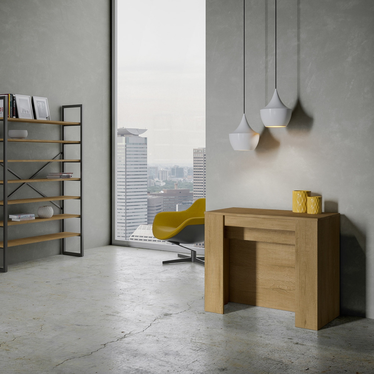 Ausziehbare Konsole aus Naturholz, kompaktes Design 90x48-296 Venus Aktion Ausziehbare Konsole aus Naturholz, kompaktes Design 90x48-296 Venus Aktion