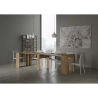 Ausziehbare Konsole aus Naturholz, kompaktes Design 90x48-296 Venus Angebot